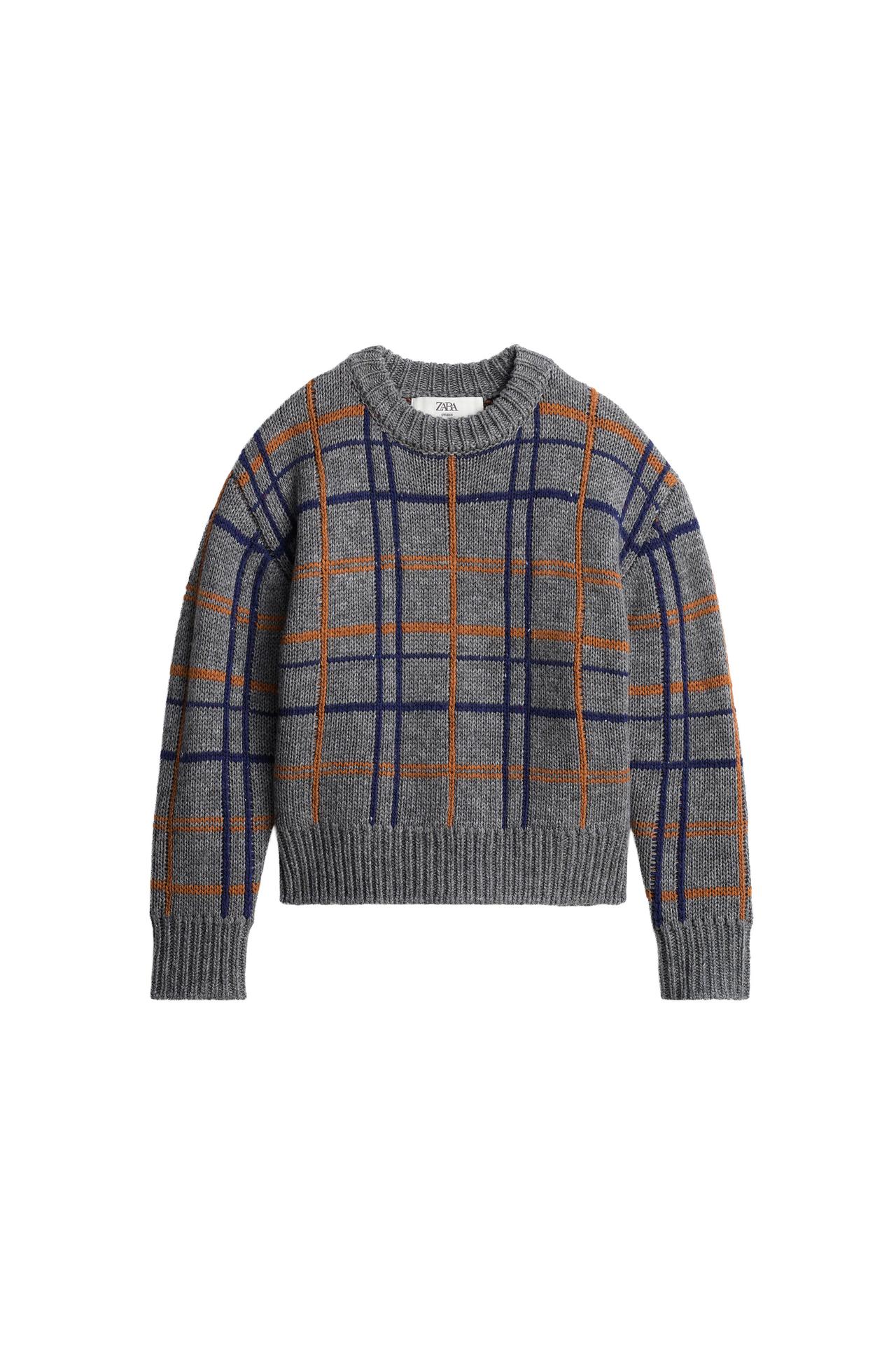 LIMITED EDITION CHECK WOOL BLEND JUMPER