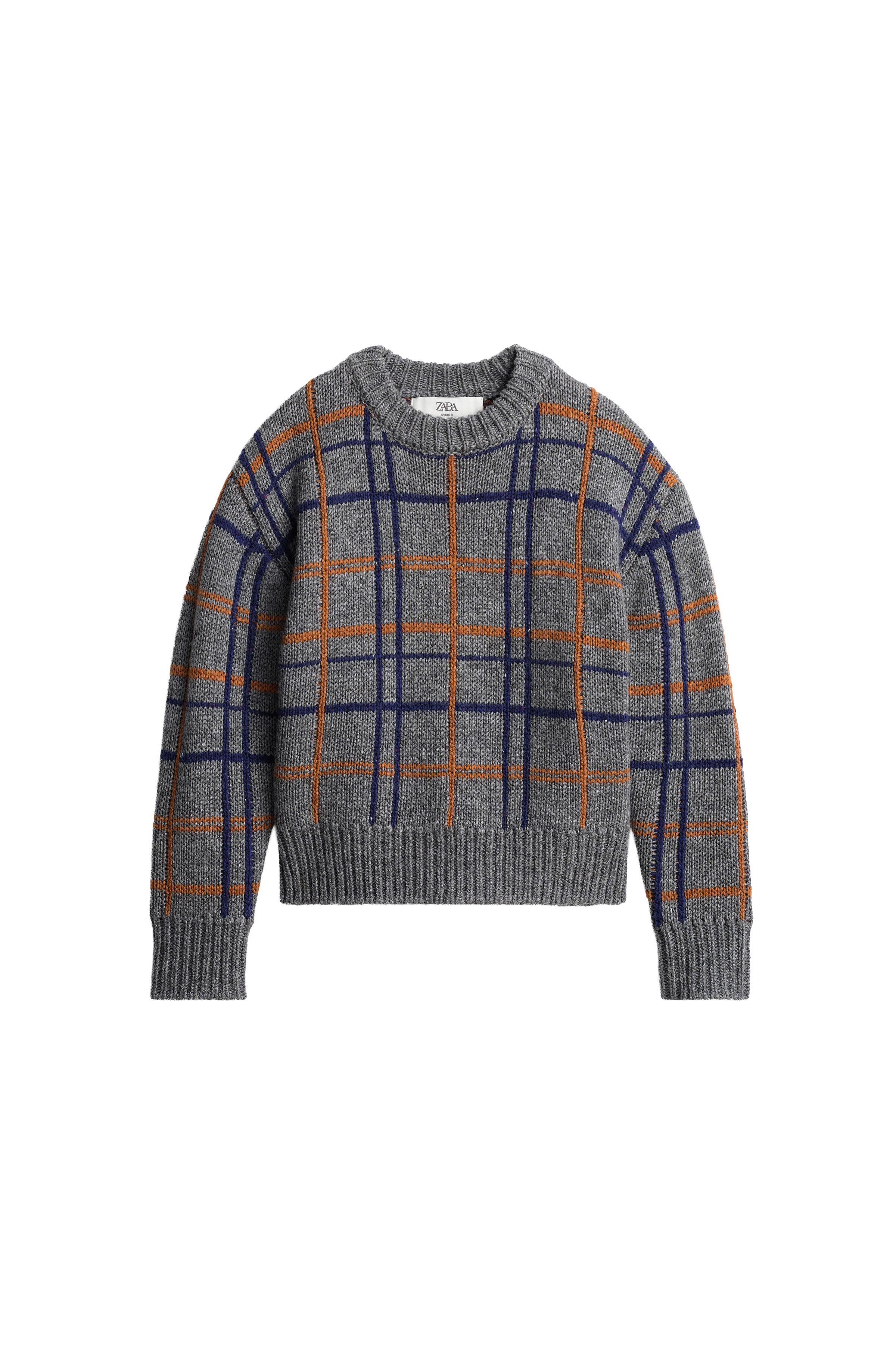 PULL CARREAUX AVEC LAINE ÉDITION LIMITÉE