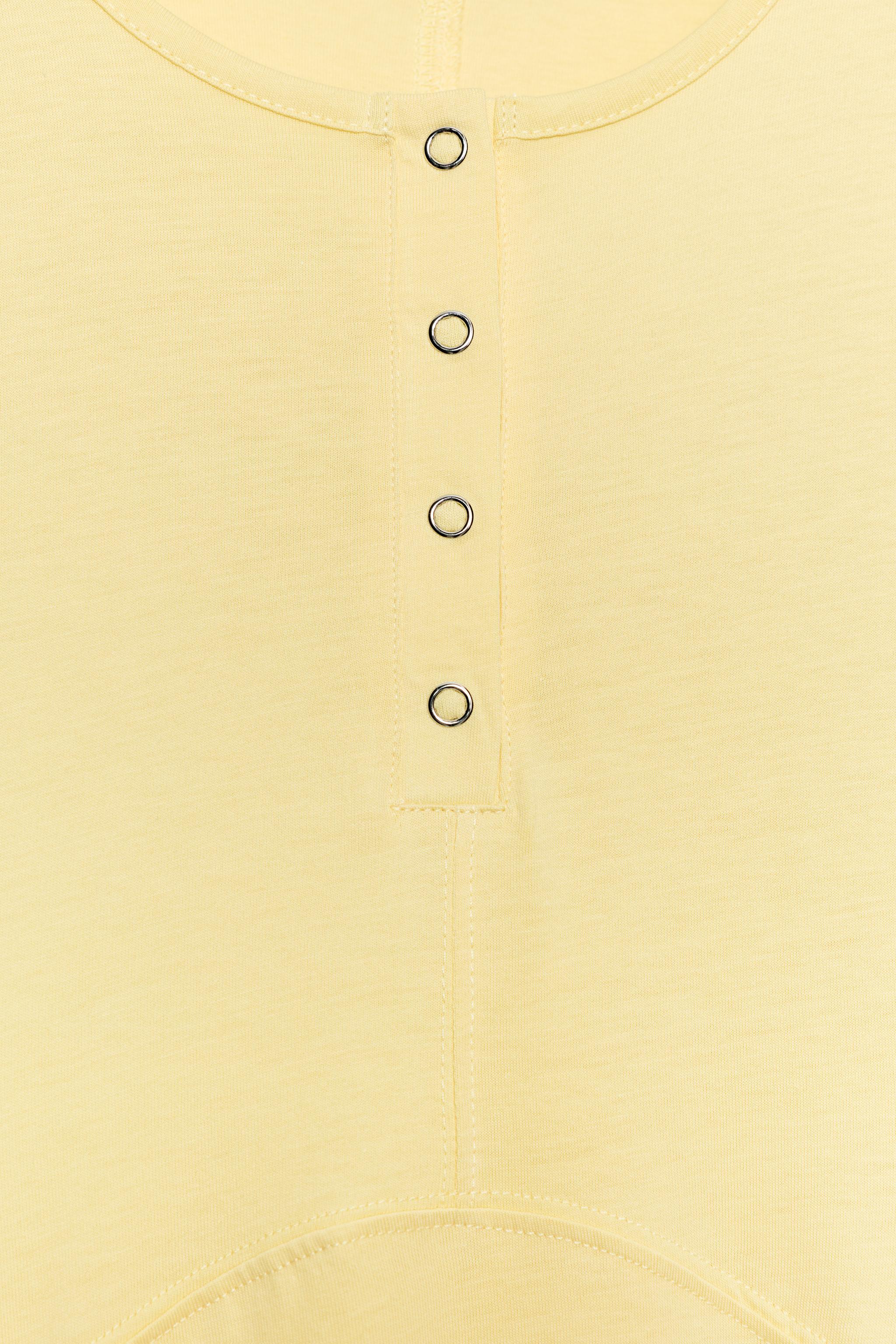 BUTTONED MIDI DRESS - Yellow | ZARA United States