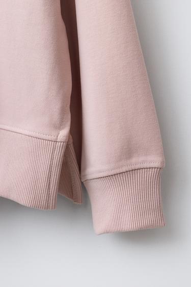 PLAIN PLUSH WIDE LEG SWEATSHIRT AND TROUSERS SET - Pink by Zara - Image 7