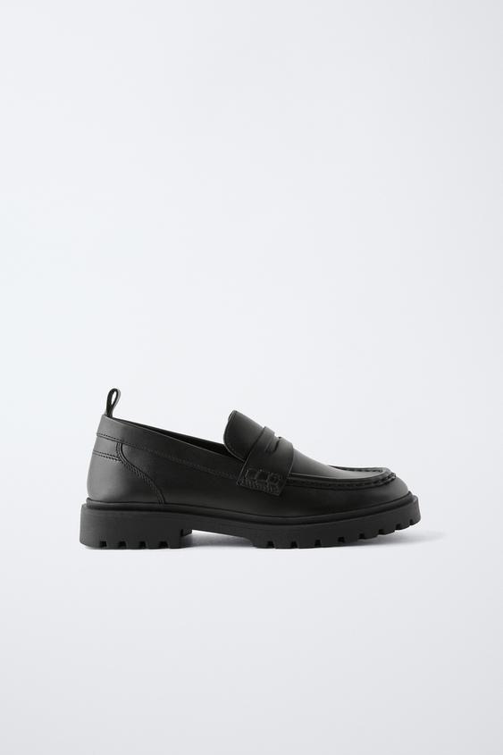 レザースクールシューズ - ブラック | ZARA Japan / 日本