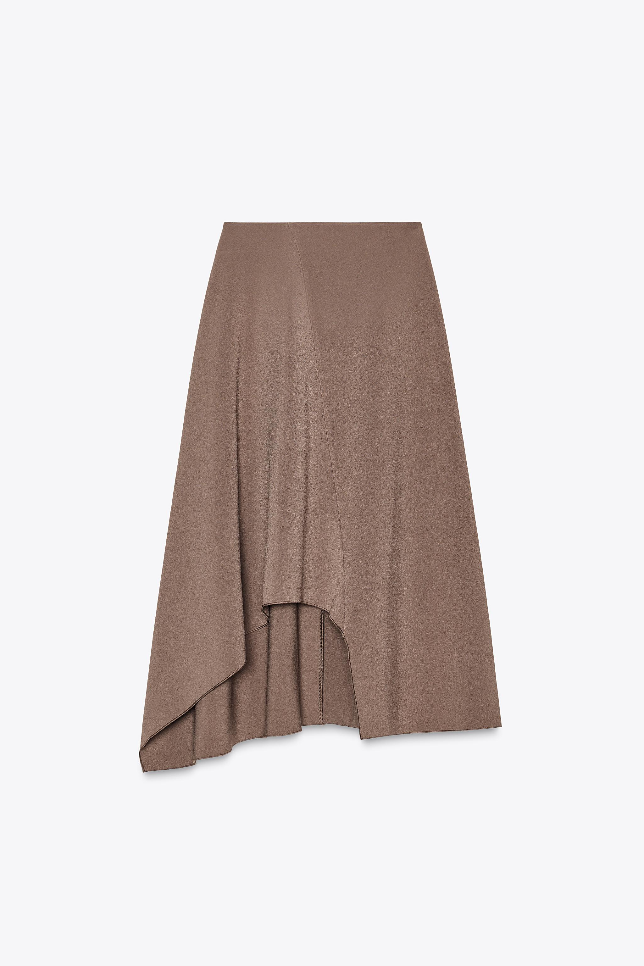 ☆ドイツ発*ZARA*新作*クレープミディスカート/TAUPE☆ org.jpg