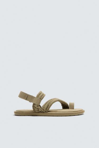 SANDALIA CUERDAS - Beige de Zara