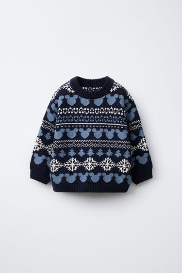 Zaras STICKAD TRÖJA MED JACQUARD MUSSE PIGG © DISNEY - Skimrande blå - Bild 0