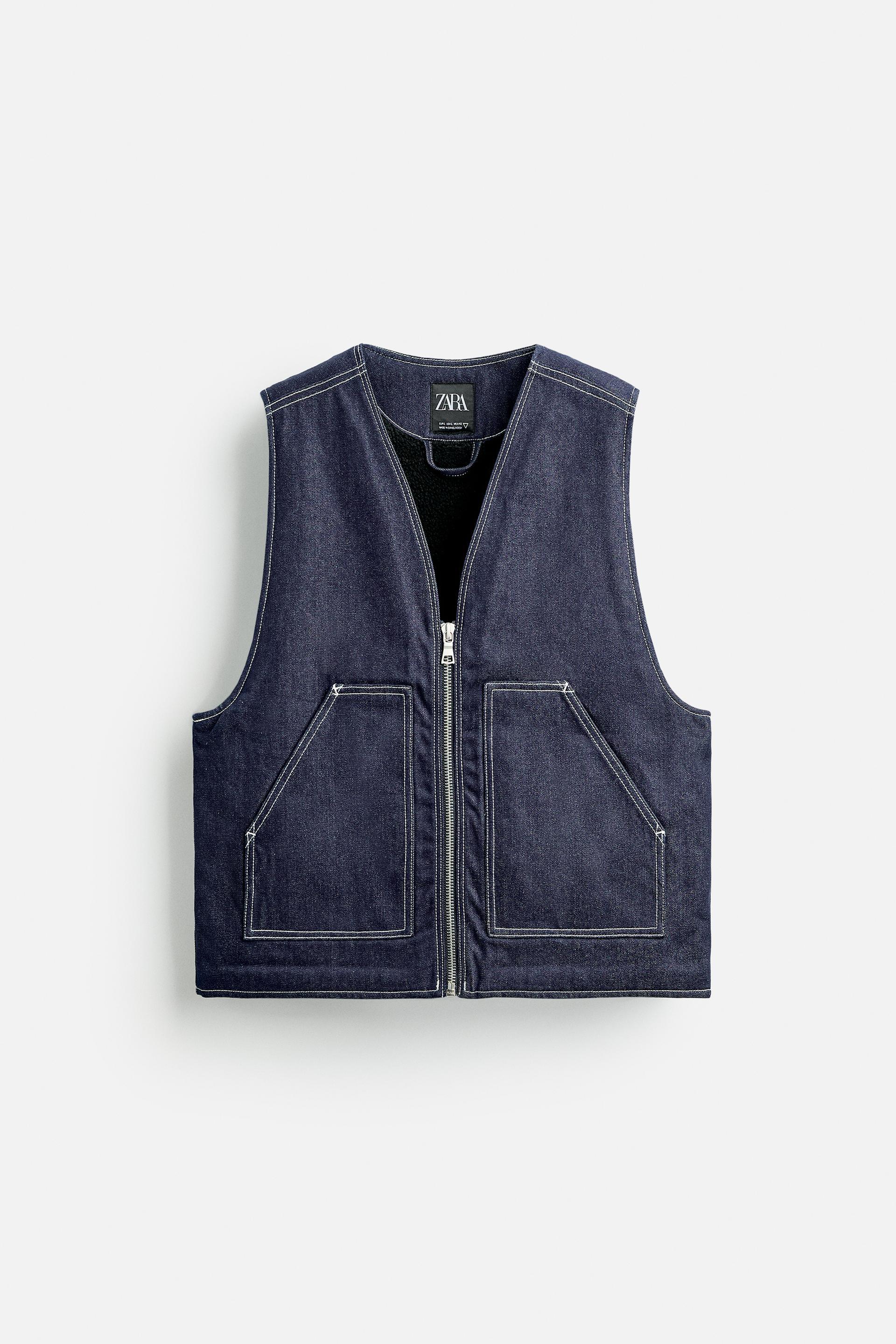 Gilet jeans uomo zara hotsell