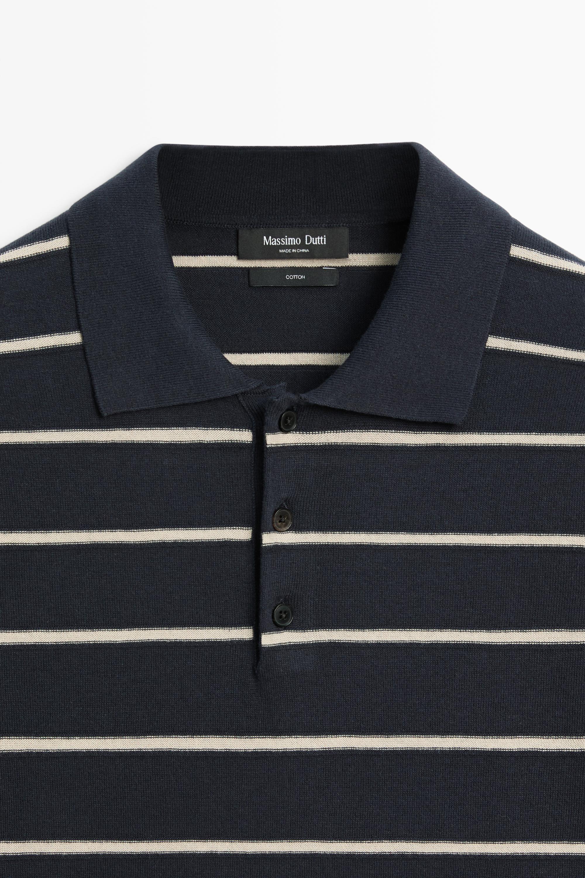 100% cotton striped knit sweater
