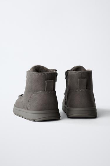LINED WELTED BOOTS - Grey by Zara - Image 4