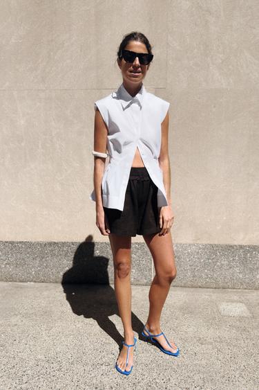 SHORT LIN ZW COLLECTION - Marron de Zara - Image 2