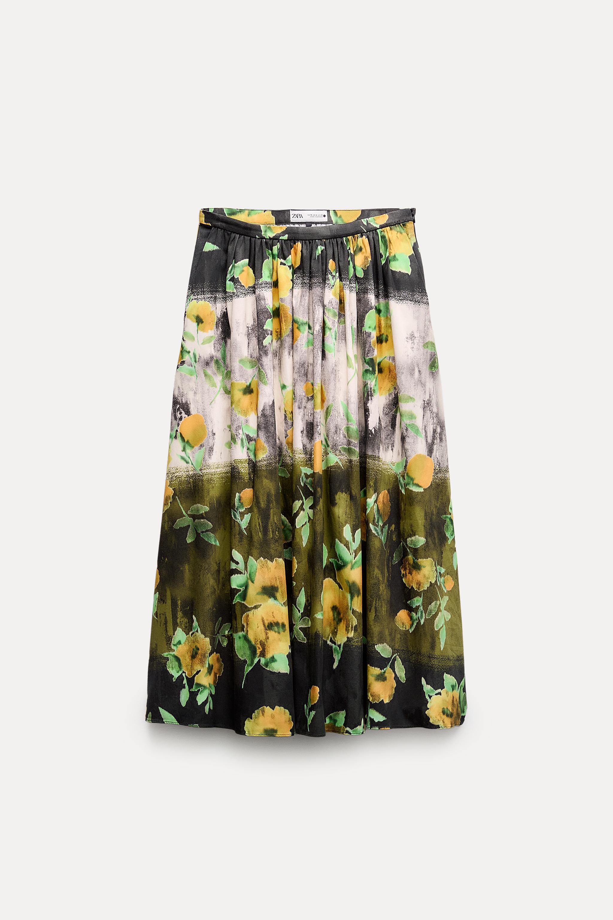 FLORAL PRINT SKIRT ZW COLLECTION - Multicolored | ZARA Canada