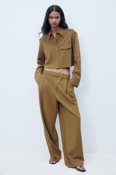 TAB DETAIL CROP SHIRT - Oil by Zara - Image 0