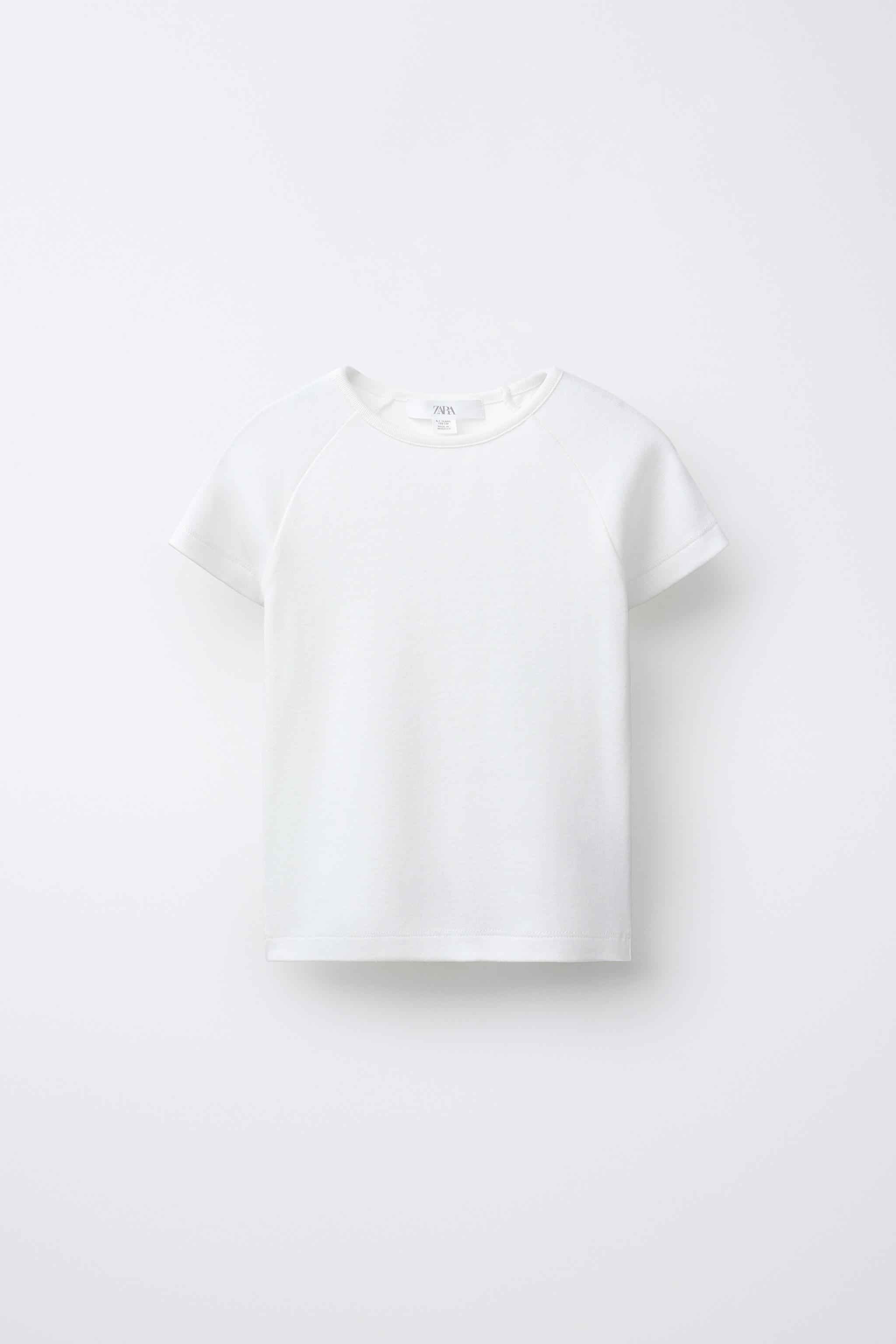 MODAL RAGLAN SLEEVE T-SHIRT - White | ZARA United States