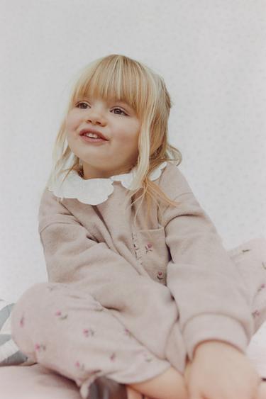 KOSTUM BLUZË DHE STREÇE FLARE SOFT TOUCH - Ngjyrë rëre/ Me cirka nga Zara