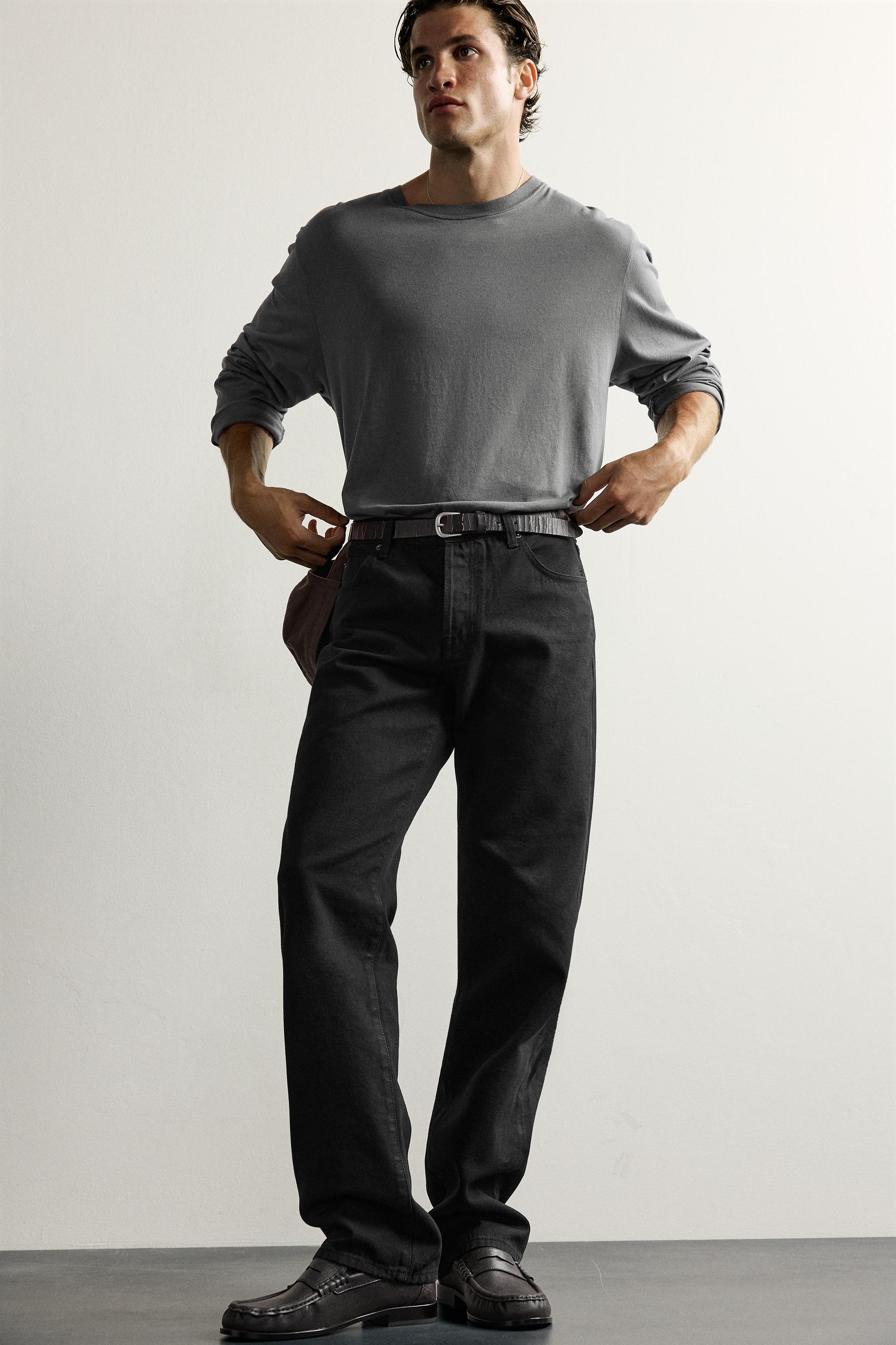 Zara RELAXED FIT UZUN KOLLU T-SHIRT görsel 6