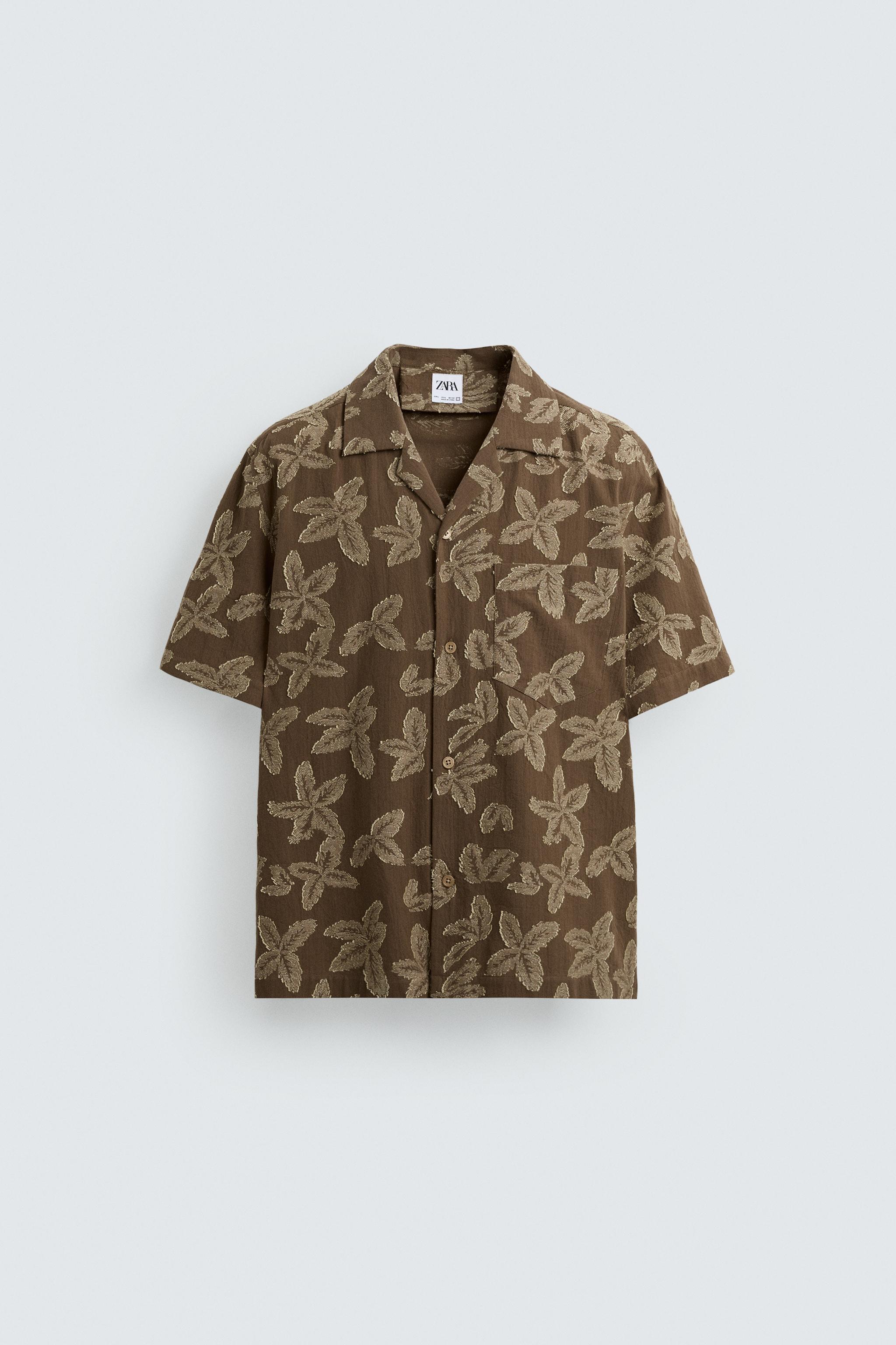 JACQUARD FLORAL SHIRT © OTIS KWAME KYE QUAICOE - Brown