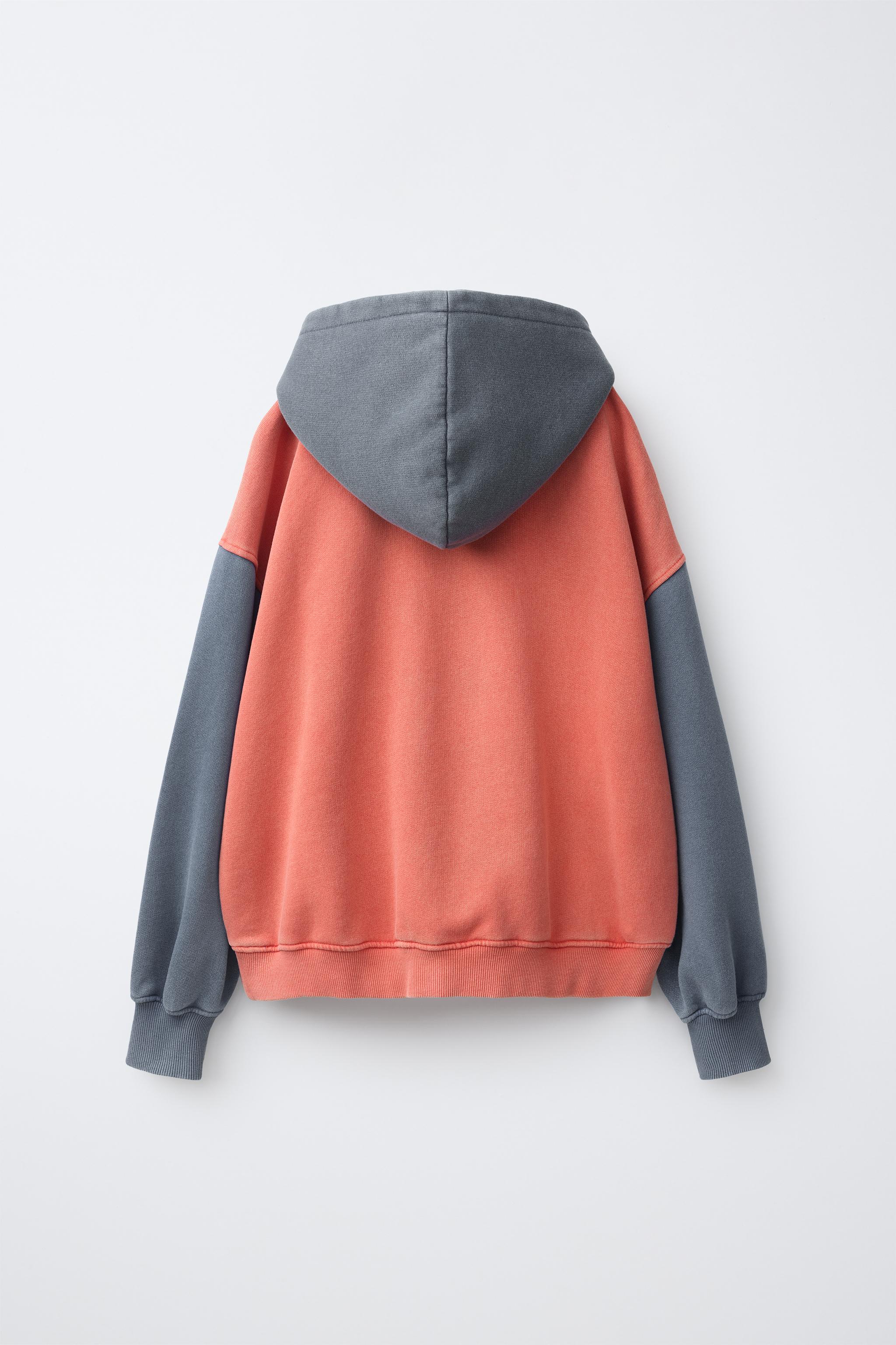 SWEAT À CAPUCHE COLORBLOCK INSCRIPTION
