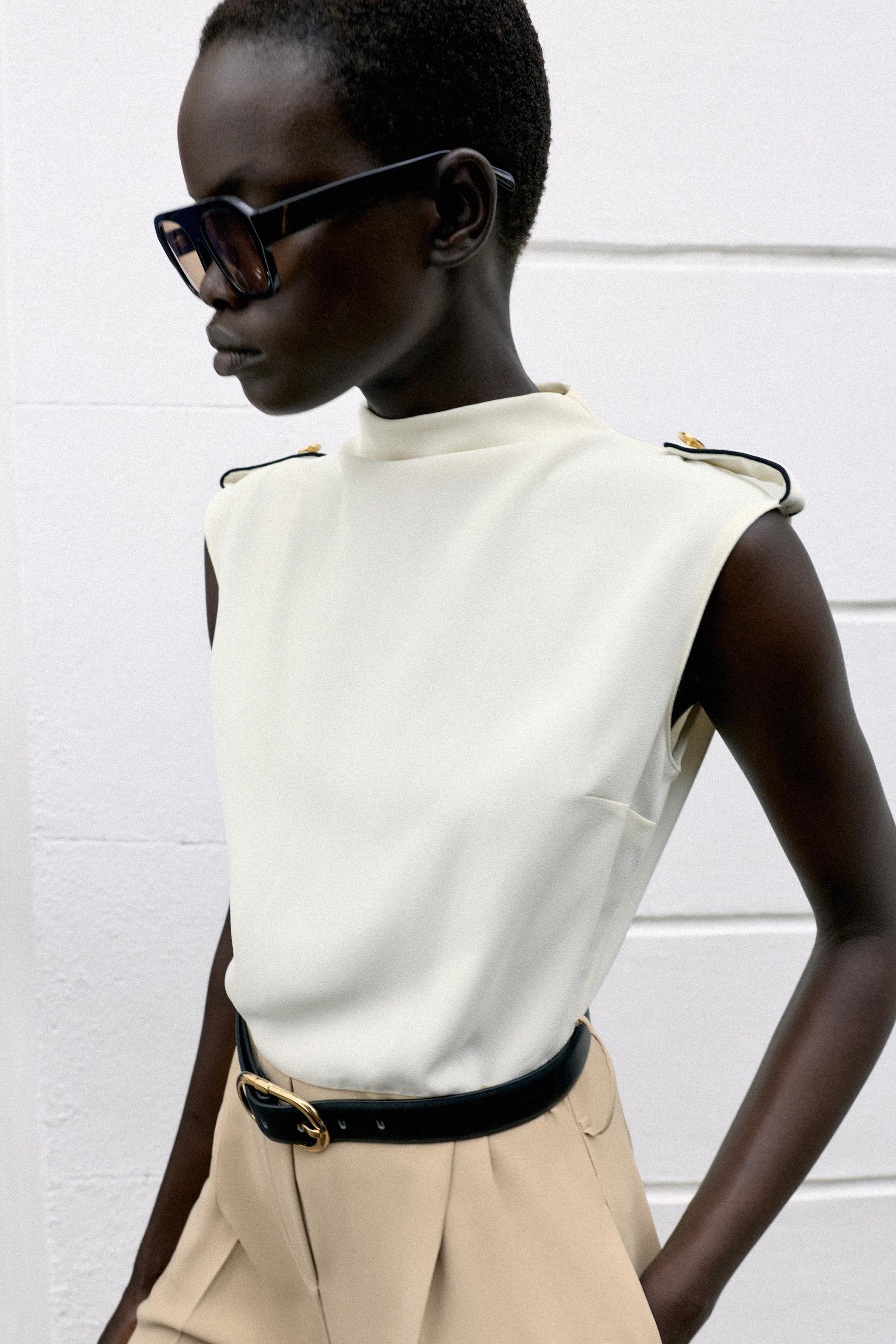Женские комбинезоны Zara BELTED JUMPSUIT — фото 3
