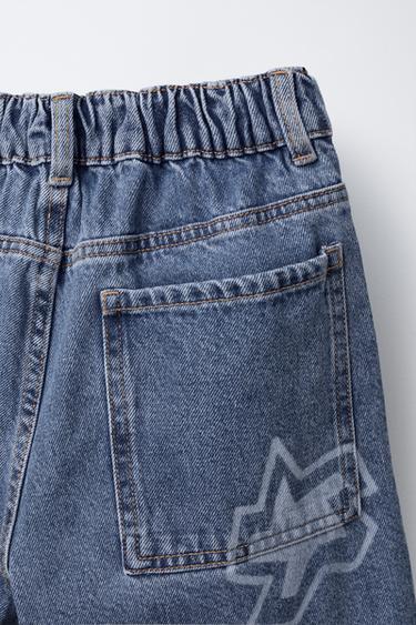 PRINTED SKATER JEANS - Blue by Zara - Image 3