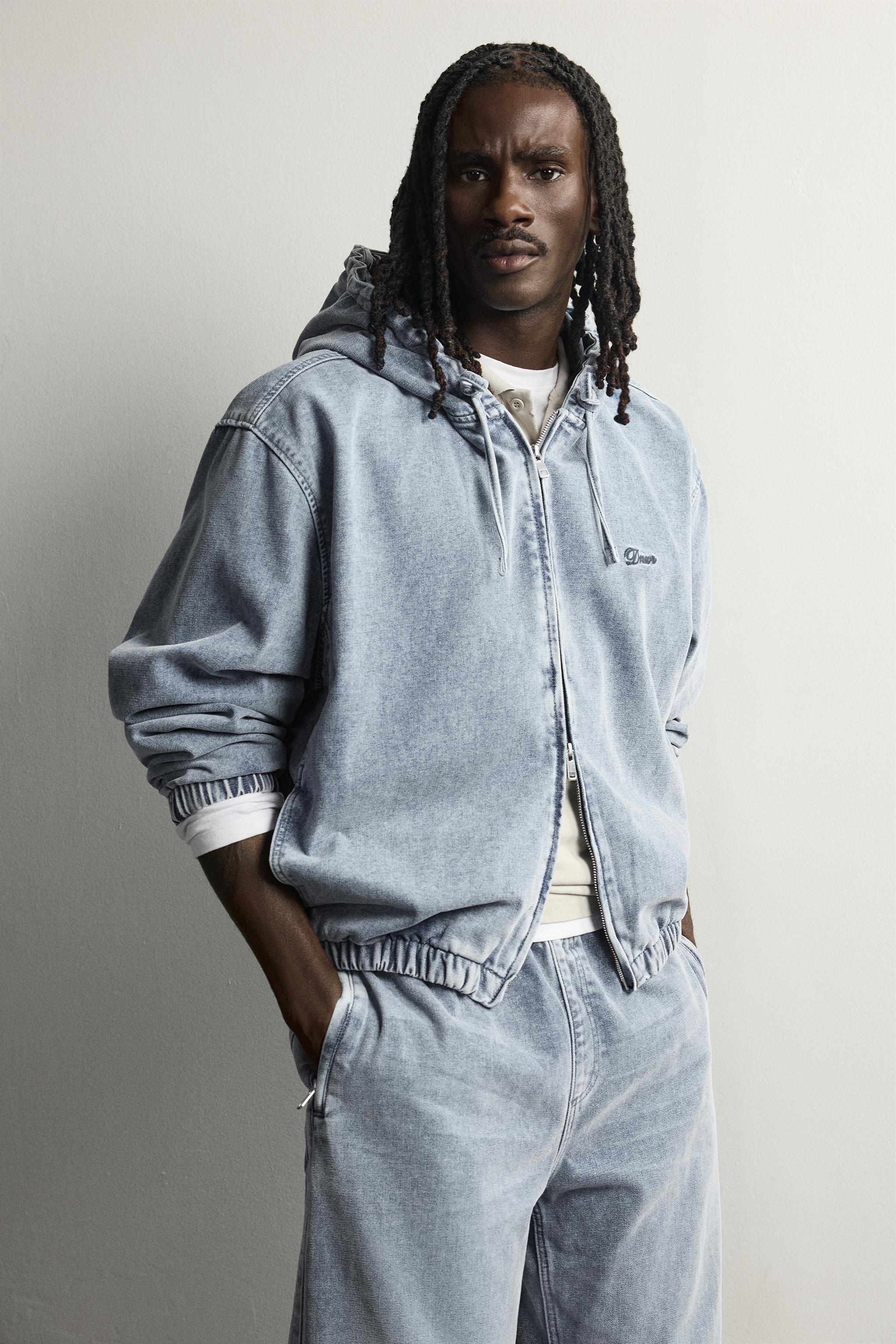 PLUSH DENIM HOODIE JACKET