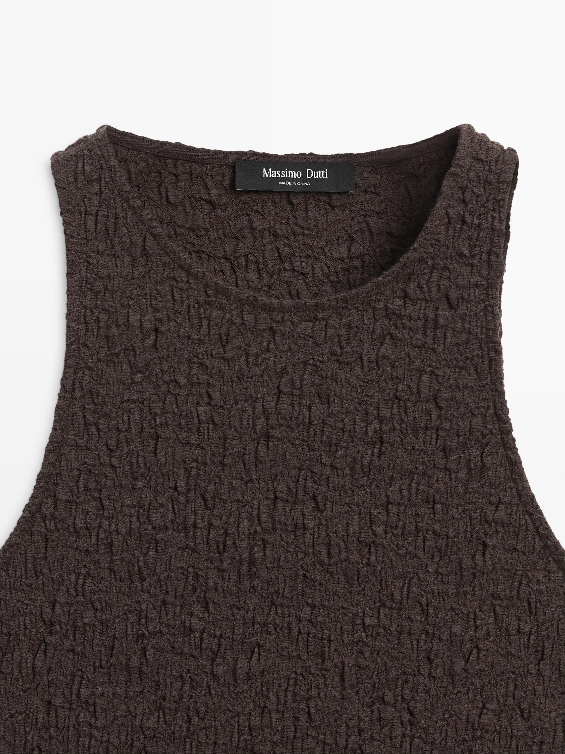 Textured halter top