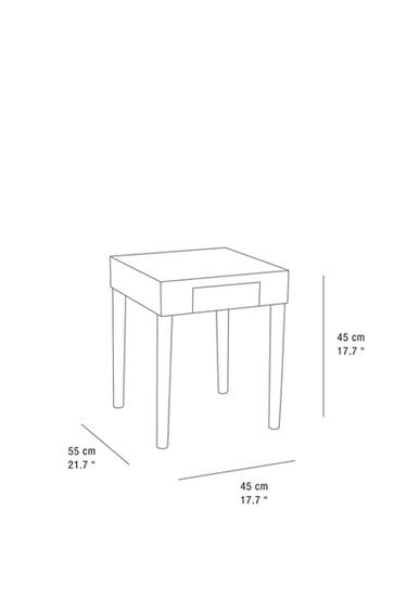 TABLE D’APPOINT TECK ÉCHIQUIER MARBRE - Noir / Blanc de Zara - Image 7