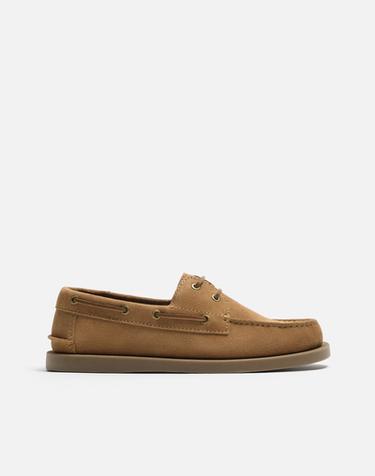 ZAPATO NÁUTICO PIEL - Marrón de Zara