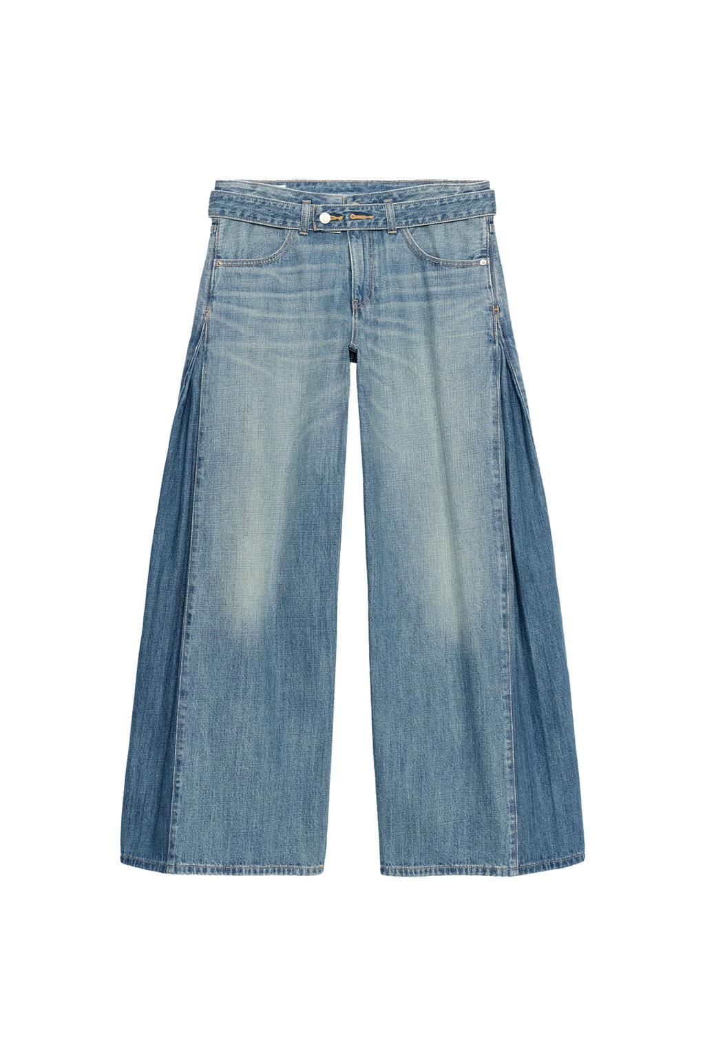 TRF MID-RISE BELTED JEANS - image 4