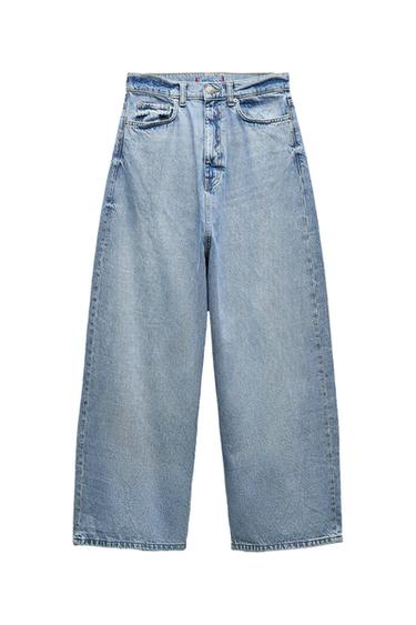 ZW COLLECTION RELAXED FIT WIDE-LEG EXTRA-LONG MID-RISE JEANS