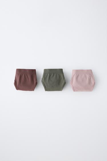 8-14 YEARS / PACK OF THREE SEAMLESS UNDERWEAR — Pink 1