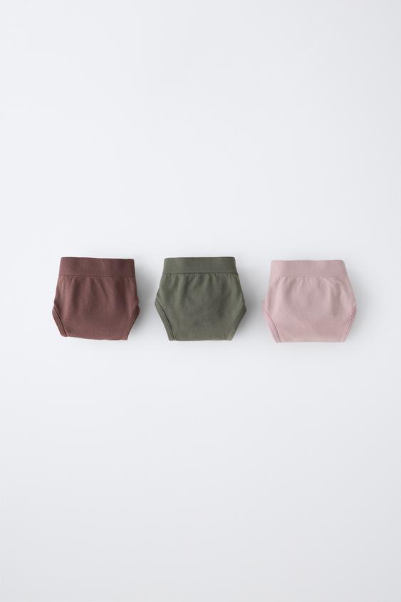 AGES 8-14/ 3-PACK OF SEAMLESS BRIEFS - Pink by Zara - Image 0