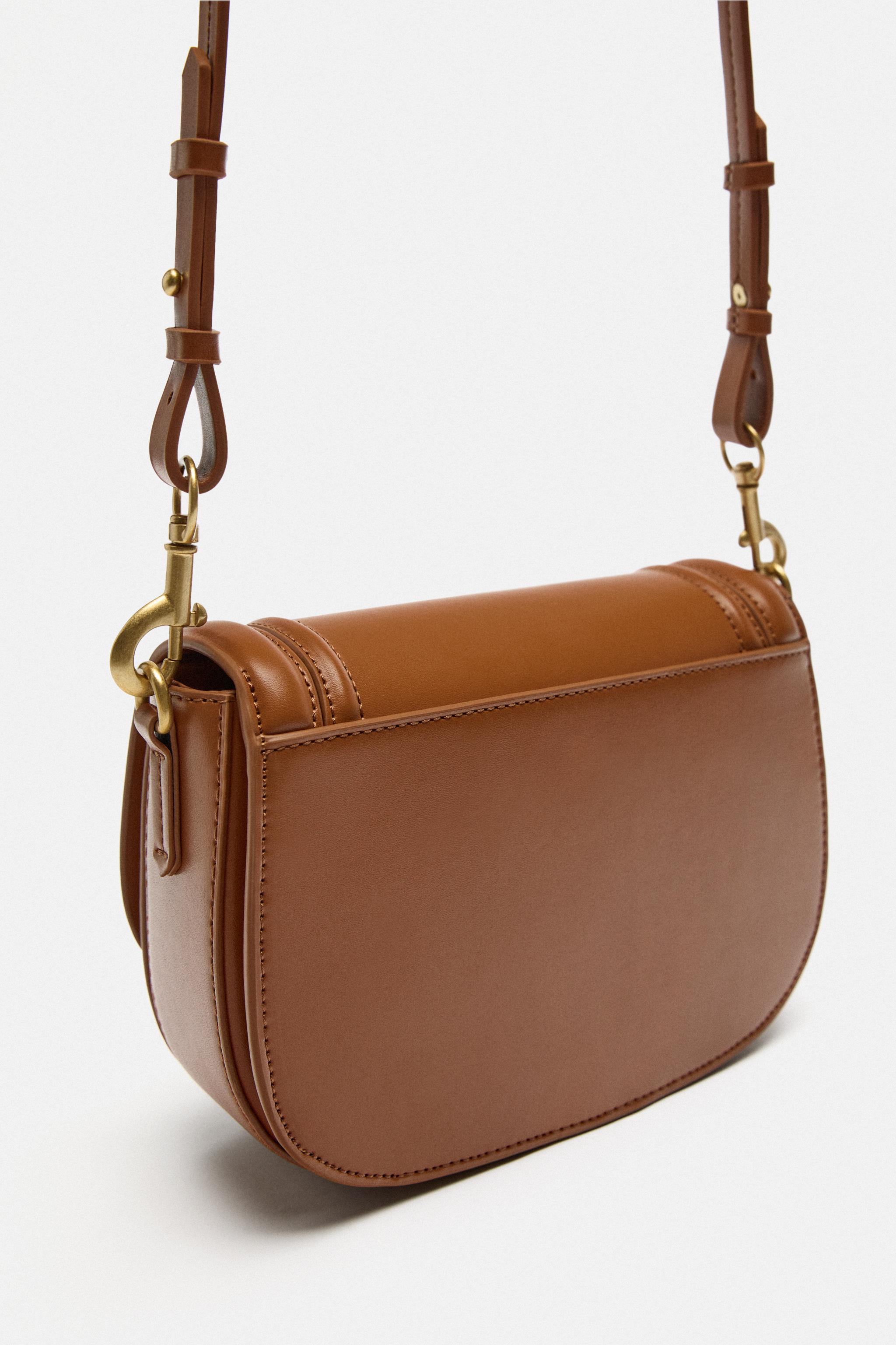 Zara Leather sale Crossbody Bag