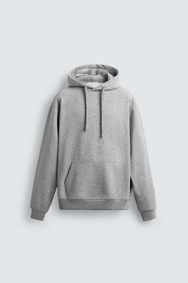 SUDADERA CAPUCHA ESTRUCTURA - Gris vigoré de Zara