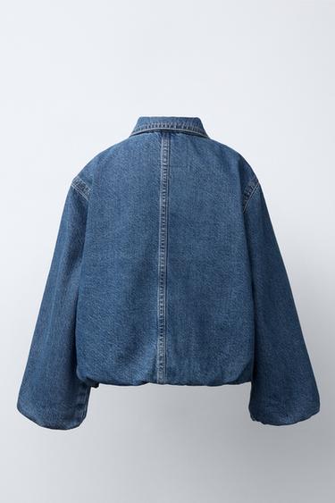 DENIM BOMBER JACKET - Mid-blue by Zara - Image 3