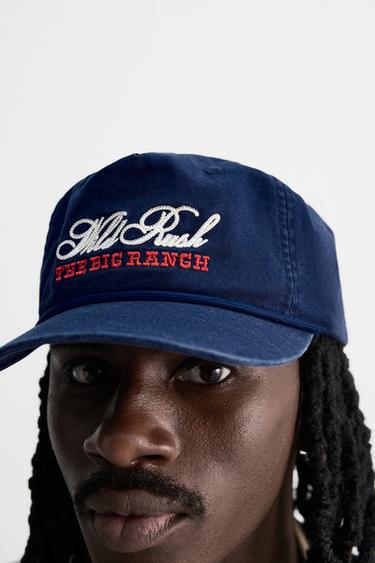 WASHED EMBROIDERED CAP - Blue by Zara - Image 2
