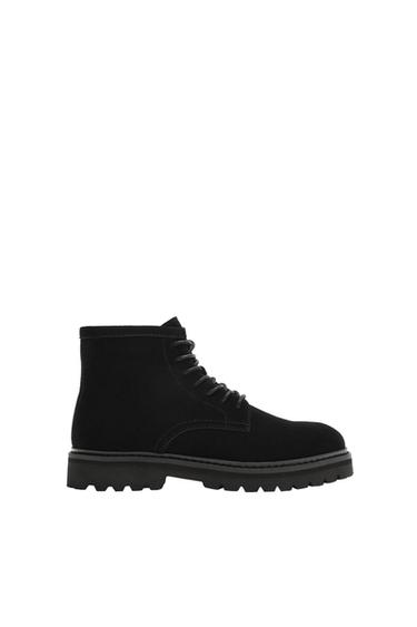 BOTA CORDONES PIEL