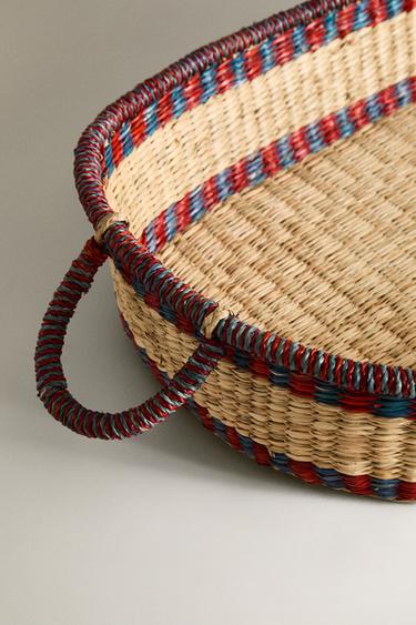 CONTRAST OVAL SEAGRASS HAMPER - Light beige by Zara - Image 2