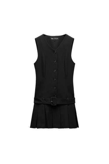 BOX PLEAT SHORT DRESS