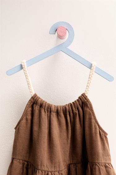 ZARA TIMELESS - 100% LINEN PANELLED DRESS - Brown by Zara - Image 2