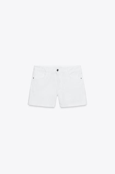 Z1975 MID-WAIST MOM FIT SHORTS - White by Zara