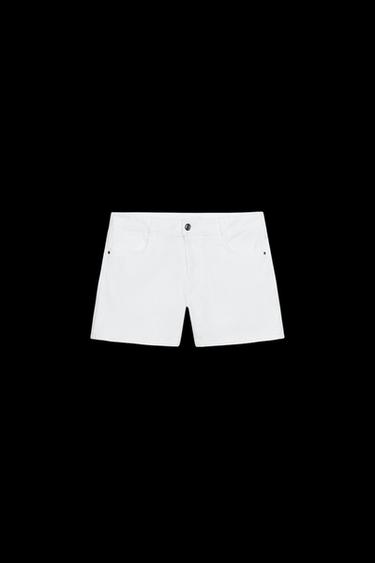 SHORTS Z1975 MOM-PASSFORM MIT MITTELHOHEM BUND - Weiß von Zara - Bild 0