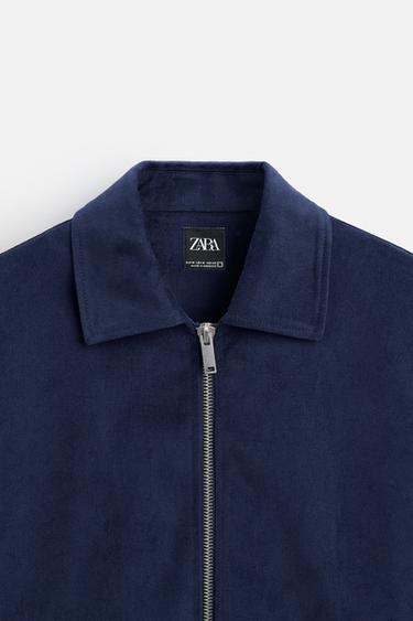 LYOCELL/COTTON ZIP-UP OVERSHIRT - Bluish by Zara - Image 7