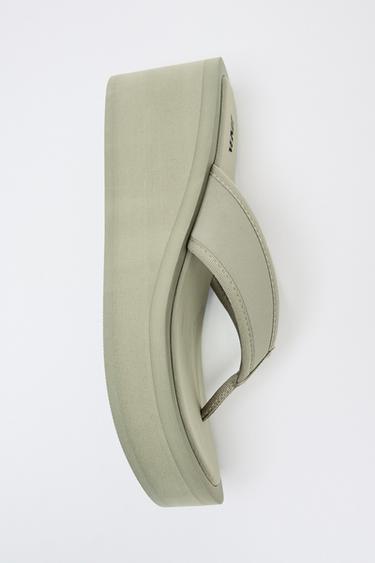 PLATFORM-SANDAALIT - Khaki Green Zaralta