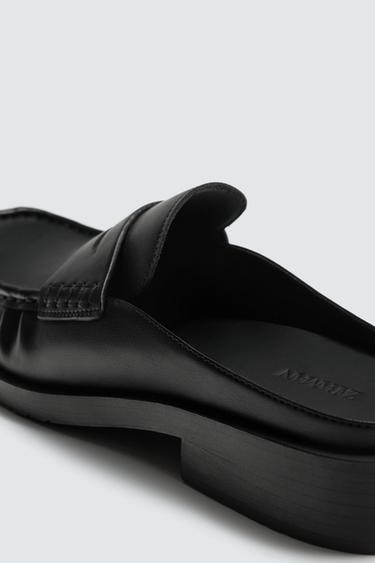 MOCASSINS OUVERTS À L'ARRIÈRE - Noir de Zara - Image 2