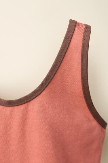 MAILLOT DE BAIN LISERÉS CONTRASTÉS CRÉÉ PAR CARAMEL LONDON X ZARA - Rose foncé de Zara - Image 2