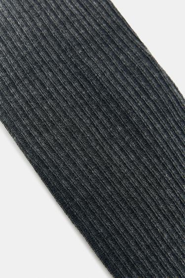 COLLANTS LISSES CANNELÉS - Gris chiné de Zara - Image 2