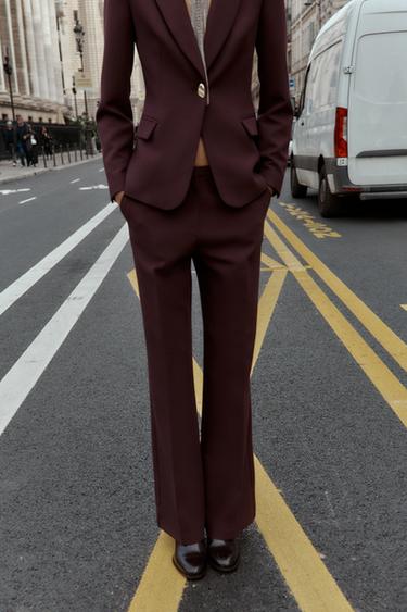 PANTALON DROIT - Bordeaux de Zara - Image 1