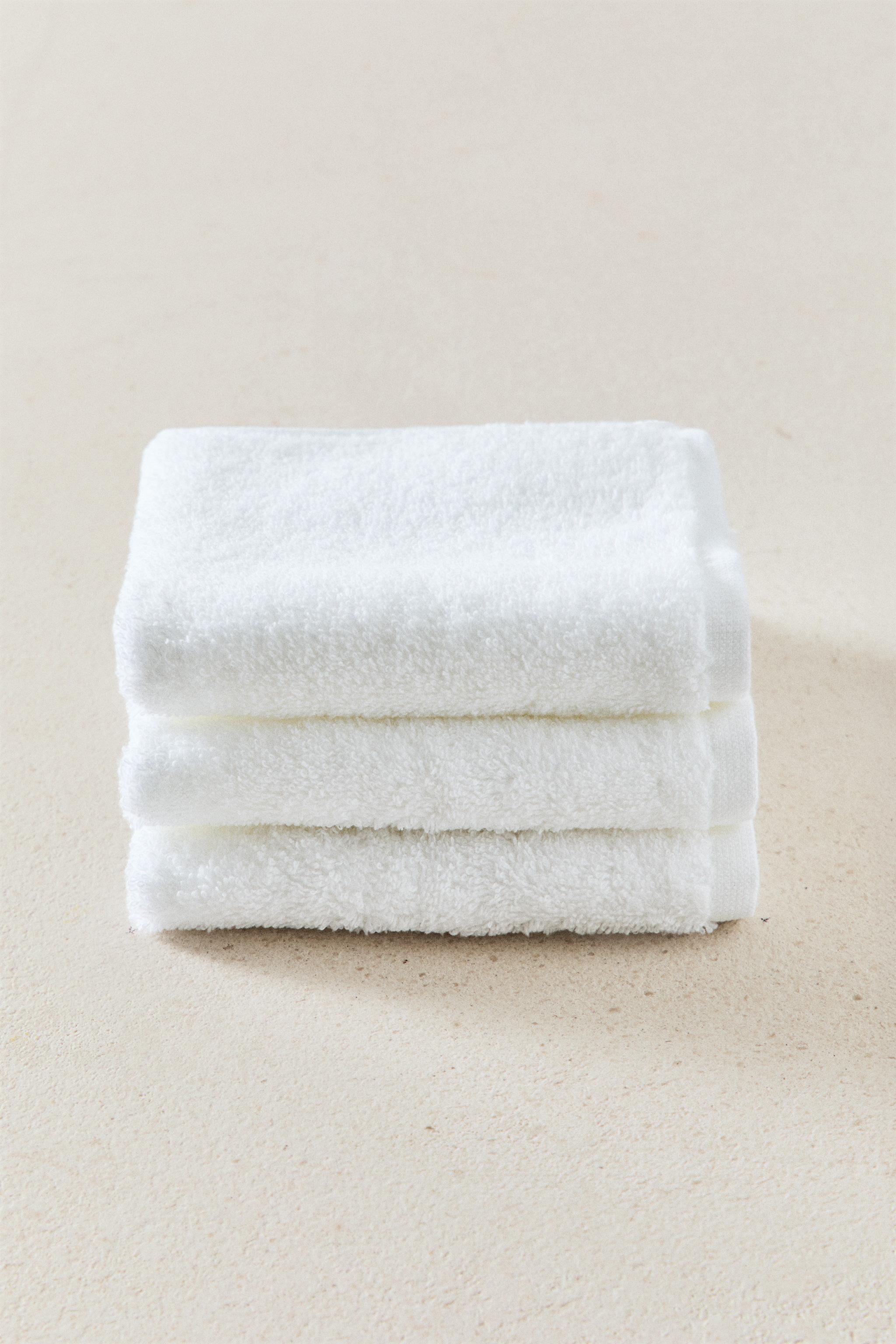 PACK OF COTTON HAND TOWELS (PACK OF 3) — White