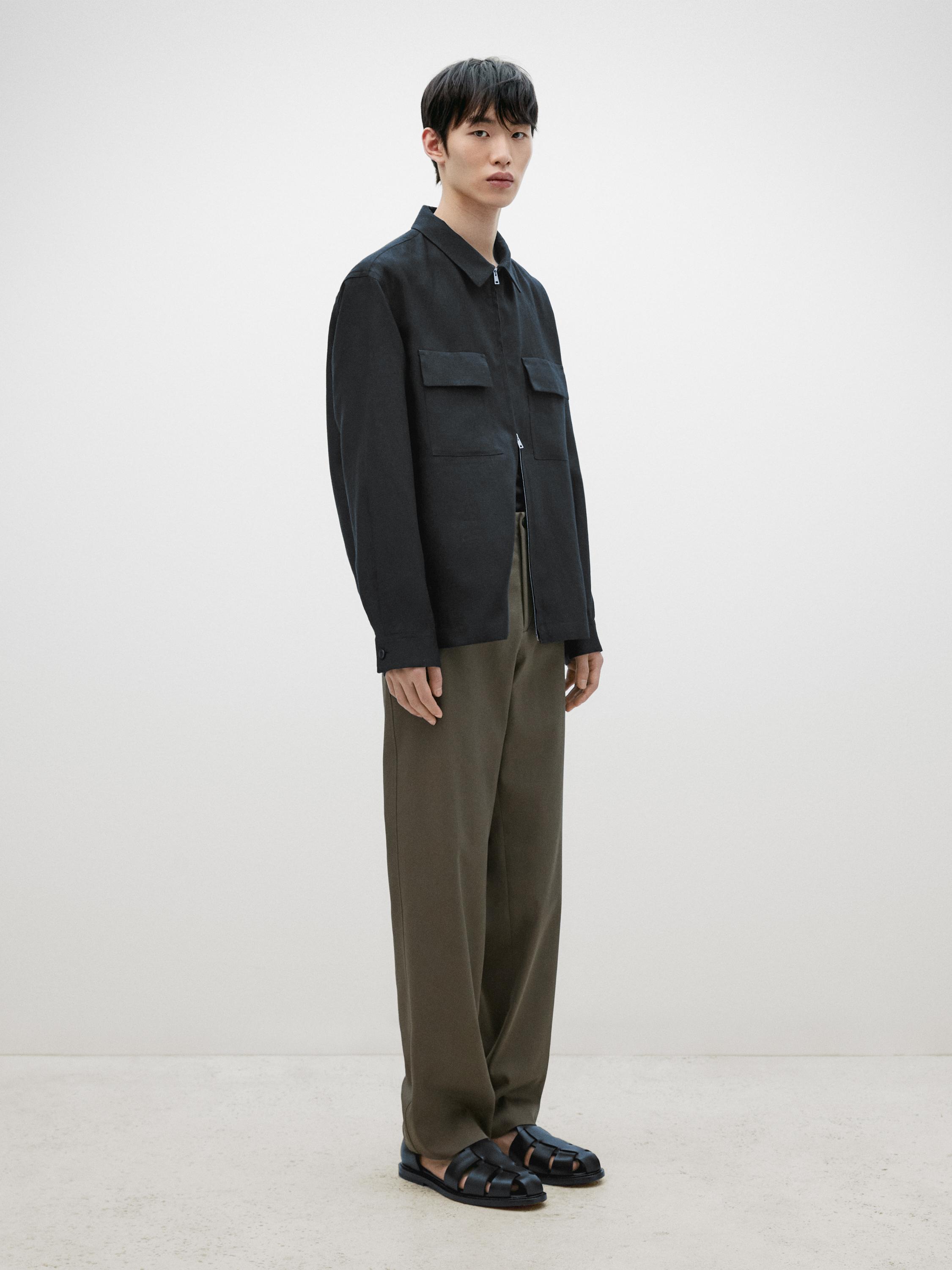 Twill straight-leg trousers - Limited Edition - Mink | ZARA United 