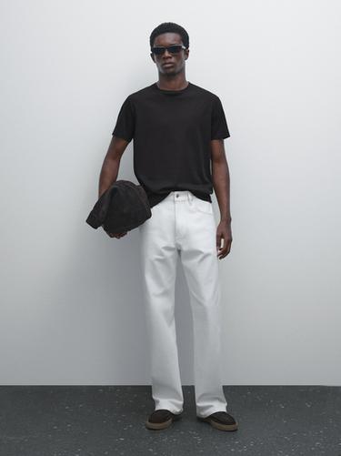 Camiseta 100% algodón mercerizado - Negro de Zara - Imagen 0