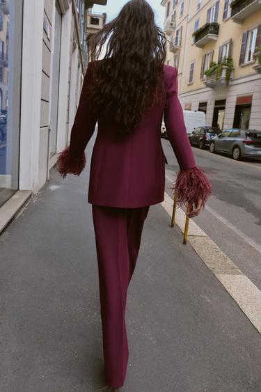 BLAZER PLUMES POIGNET - Noir de Zara - Image 5