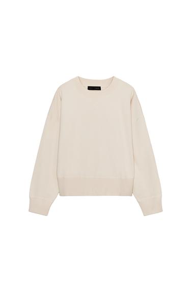 Zara 平紋運動衫 - 裸色